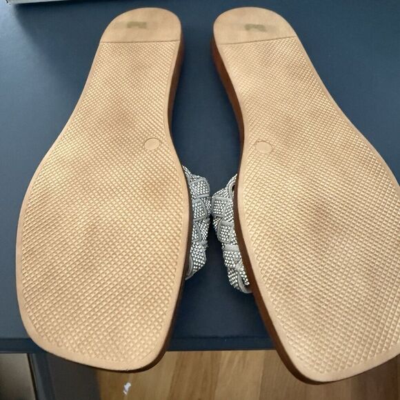 Mariella Beaded Braided Leather Slide Sandals Made In Italy •Size 8 New - Picture 7 of 7